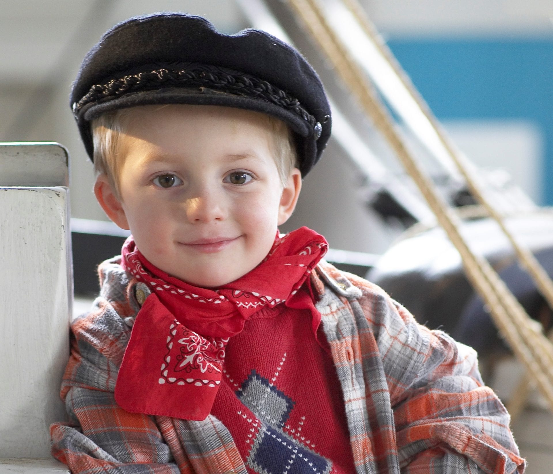 child in whaleman's costume