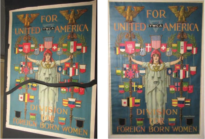 1919-YWCA-lithograph-before-after Before (left) and After (right)
