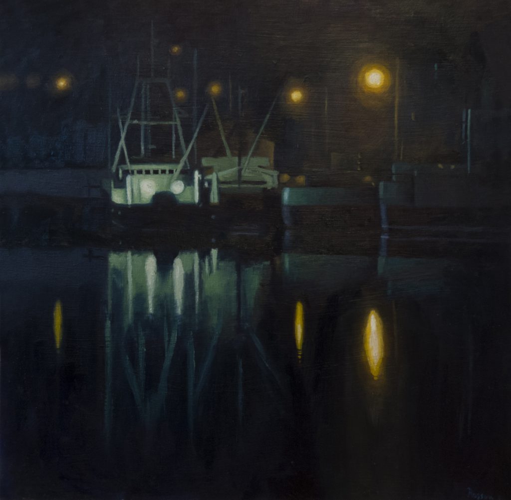 Painting by Roy Rossow - Nocturne Verde