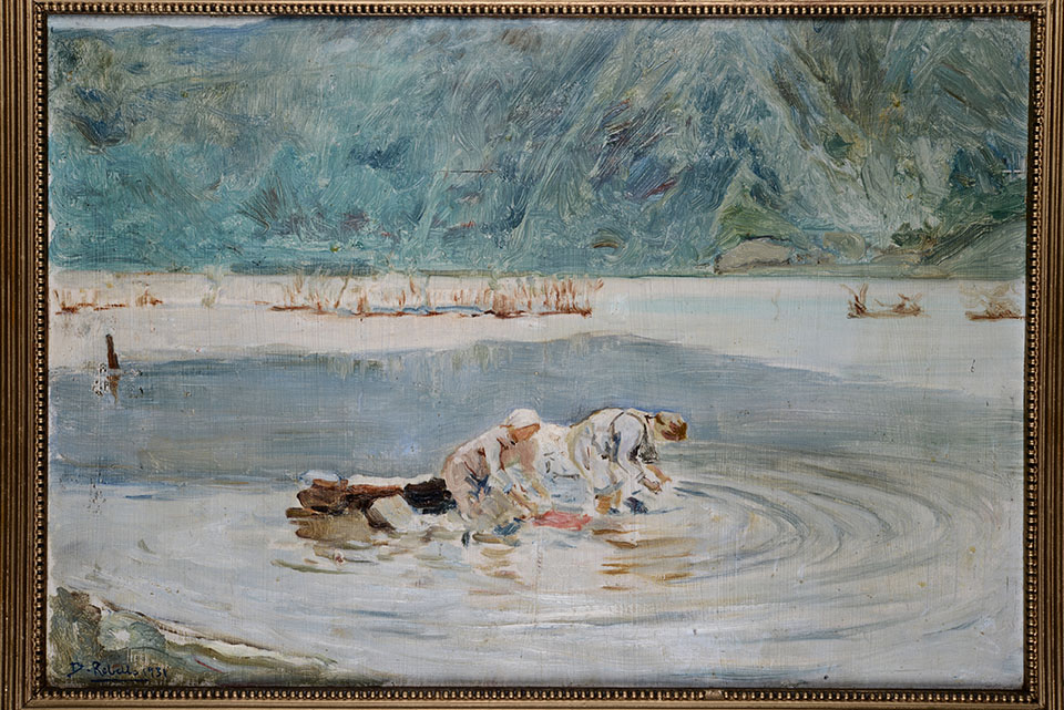 Washers in Sete Cidades, 1931. Oil on wood, 10.2 x 13.4 in., private collection.