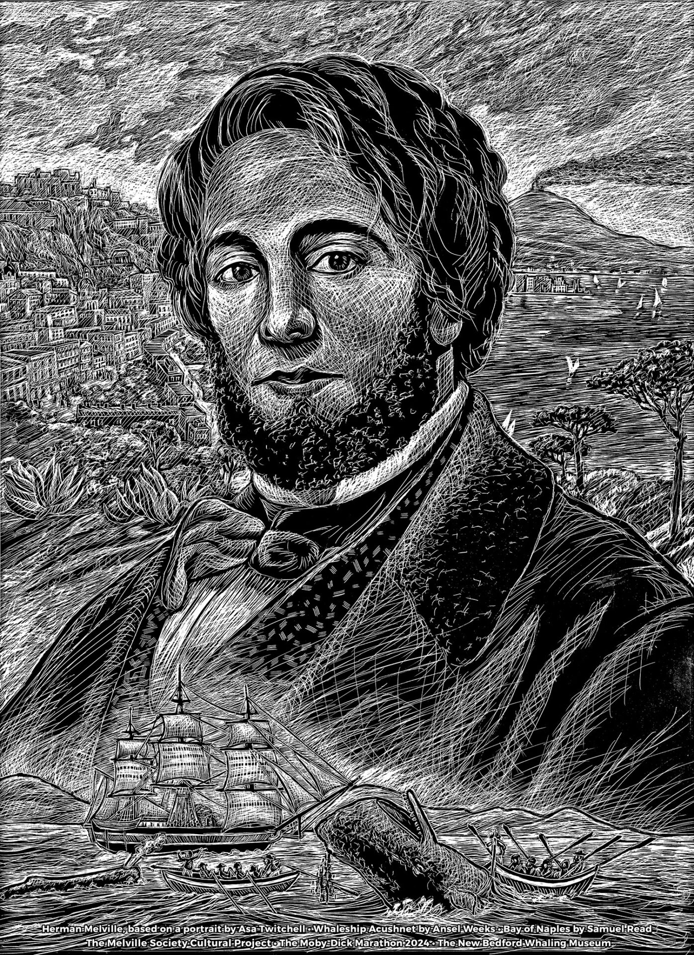 Portrait of Melville by Jos Sances