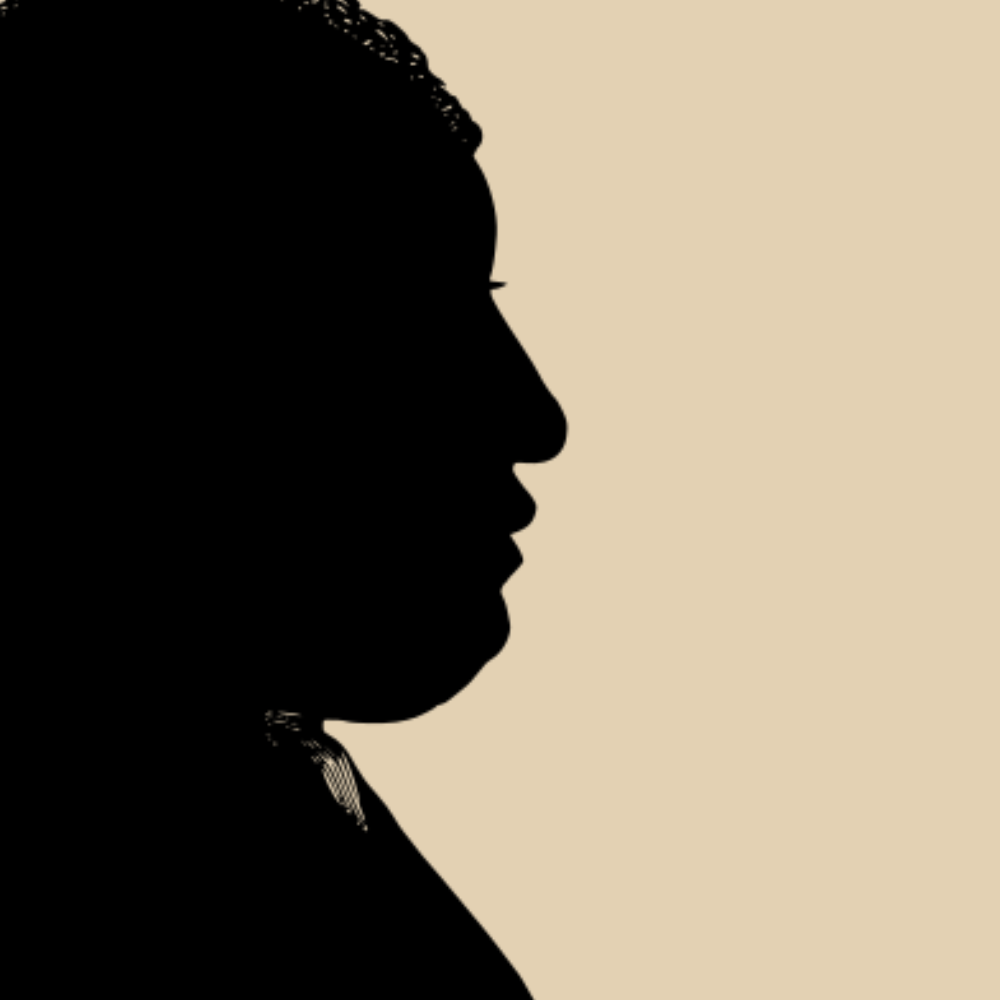 Black silhouette image depicting Captain Paul Cuffe with a tan background.