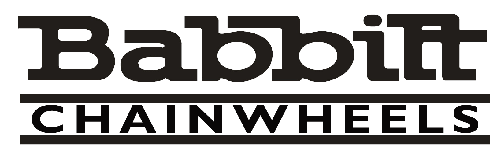 Babbitt Chainwheels logo with bold, stylized black text and horizontal lines framing 'CHAINWHEELS'